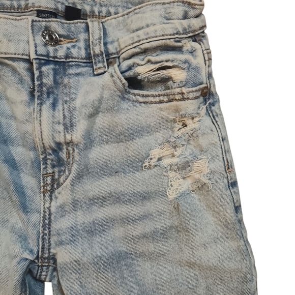 American Eagle Super High-rise Ankle StraightDistressed Denim Blue Jeans Size 00 - Picture 6 of 11